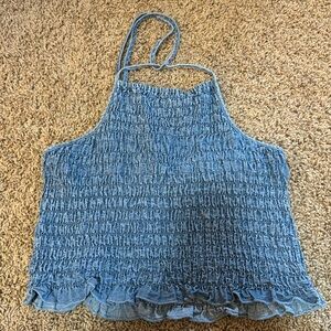 American Eagle Denim halter top